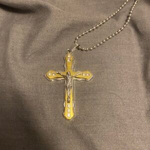 For men or women, stainless steel vintage cross pendant necklaces